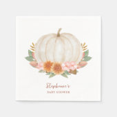 Floral Pumpkin Baby shower Servet (Voorkant)