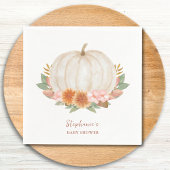Floral Pumpkin Baby shower Servet