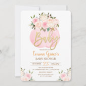 Floral Pumpkin Baby shower Uitnodiging (Voorkant)