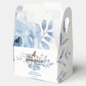 Floral Pumpkin Baby shower Waterverf Blue Lila Bedankdoosjes (Geopend)