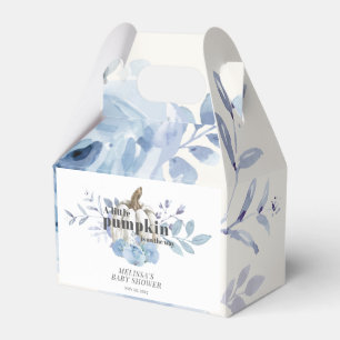Floral Pumpkin Baby shower Waterverf Blue Lila Bedankdoosjes