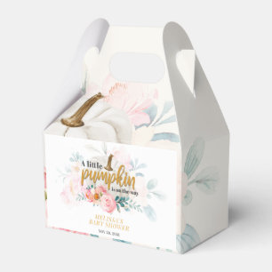 Floral Pumpkin Baby shower Waterverf botanisch Bedankdoosjes