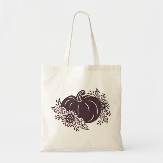 Floral Pumpkin-Canvas tas (Voorkant)