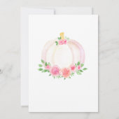Floral Pumpkin Couples Baby shower Uitnodiging (Achterkant)