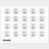 Floral Pumpkin Dank u Ronde Sticker (Vel)