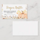 Floral Pumpkin Fall in Love Baby Diaper Raffle Informatiekaartje (Voorkant / Achterkant)