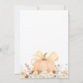 Floral Pumpkin Fall in Love Baby Shower Kaart (Achterkant)