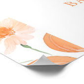 Floral Pumpkin Herfst Baby shower Welkomstbord Poster (Hoek)