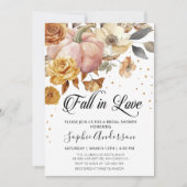Floral Pumpkin Herfst in Love Vrijgezellenfeest Kaart (Voorkant)