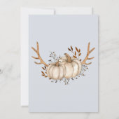 Floral Pumpkin Herfst Thanksgiving Dinner Kaart (Achterkant)