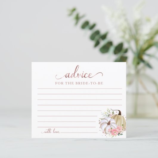 Floral Pumpkin Herfst Vrijgezellenfeest Advice Car (Staand voorkant)