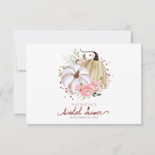 Floral Pumpkin Herfst Vrijgezellenfeest Advice Car (Achterkant)