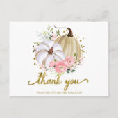 Floral Pumpkin Herfst Vrijgezellenfeest dank u Briefkaart (Voorkant)