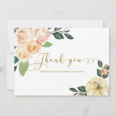 Floral Pumpkin Herfst Vrijgezellenfeest dank u Kaart (Voorkant)