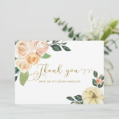 Floral Pumpkin Herfst Vrijgezellenfeest dank u Kaart (Staand voorkant)