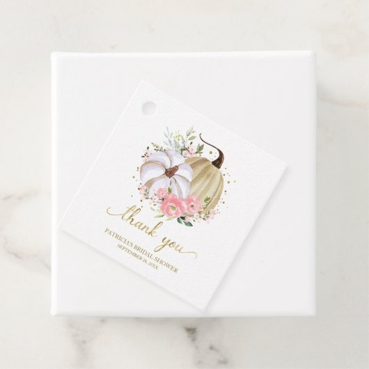 Floral Pumpkin Herfst Vrijgezellenfeest Favor Bedankjes Labels (In situ)