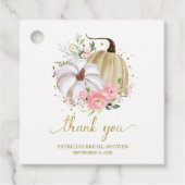 Floral Pumpkin Herfst Vrijgezellenfeest Favor Bedankjes Labels (Voorkant)