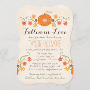 Floral Pumpkin Herfst Vrijgezellenfeest Kaart