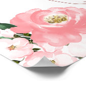 Floral Pumpkin Herfst Vrijgezellenfeest Zitkaart Poster (Hoek)