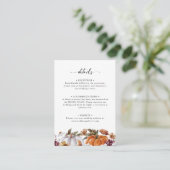 Floral Pumpkin Informatiekaartje (Staand voorkant)