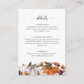 Floral Pumpkin Informatiekaartje (Voorkant)