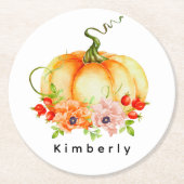Floral Pumpkin Onderzetter (Voorkant)
