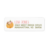 Floral Pumpkin Return Address Label (Voorkant)