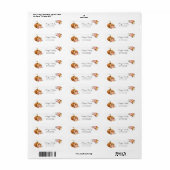 Floral Pumpkin Return-adres Etiket (Full Sheet)