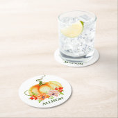 Floral Pumpkin Ronde Kartonnen Onderzetter (Insitu)