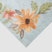 Floral Pumpkin Sinaasappel White Herfst Autumn Lea Tissuepapier (Detail)