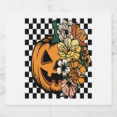 Floral Pumpkin Sparkling Wijnetiket (Enkel label)