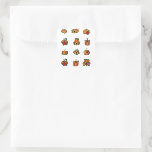 Floral Pumpkin Sticker Pack (Tas)