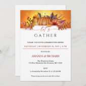 Floral Pumpkin Thanksgiving Innodiging Kaart (Voorkant / Achterkant)