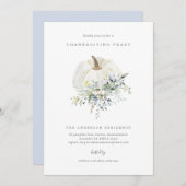 Floral Pumpkin Thanksgiving Innodiging Kaart (Voorkant / Achterkant)