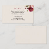 Floral Pumpkin Wedding Detail Card Informatiekaartje (Voorkant / Achterkant)