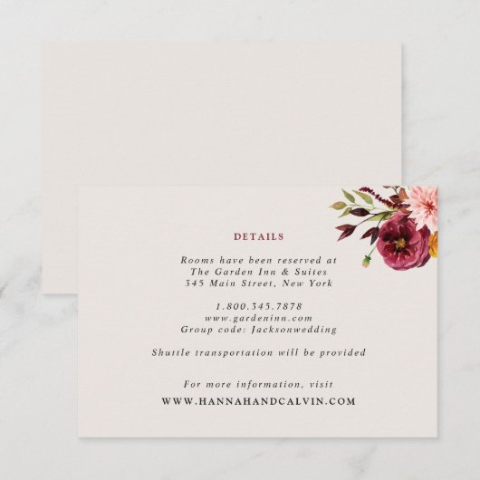 Floral Pumpkin Weduwenkaart Kaart (Voorkant / Achterkant)