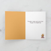 Floral Pumpkins Cowboy Boots Thanksgiving Kaart (Binnen)