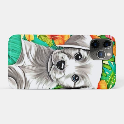 Floral Puppy Art Case-Mate iPhone Case (Achterkant (horizontaal))