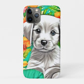 Floral Puppy Art Case-Mate iPhone Case (Achterkant)