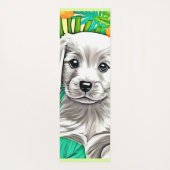Floral Puppy Art Yogamat (Achterkant)