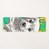 Floral Puppy Art Yogamat (Voorkant (horizontaal))