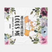 Floral Puppy My Godmoeder houdt van mij gepersonal Fleece Deken (Voorkant (Horizontaal))