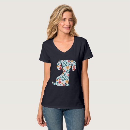 Floral Puppy T-shirt (Voorkant volledig)