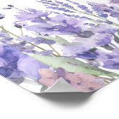 Floral Purple Bridal Shower Welcome Sign Poster (Hoek)