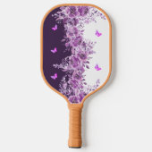 Floral Purple Butterflies Pickleball Paddle (Achterkant)