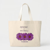 FLORAL PURPLE COSMOS NEUTRAL JUMBO TOTE BAG (Voorkant)