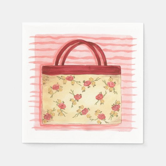 Floral Purse - Papier Napkins Servet (Voorkant)