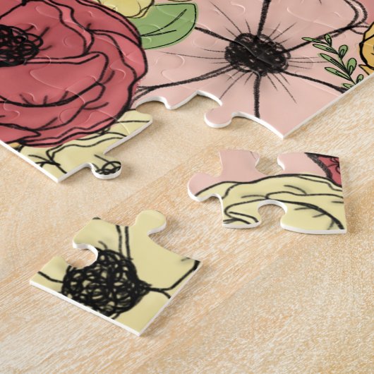 Floral puzzle  legpuzzel (Zijkant)