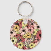 Floral puzzle  sleutelhanger (Voorkant)