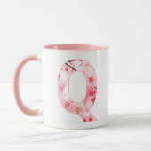 Floral Q Initial Mug | Personalized Name & Traits Mok (Links)